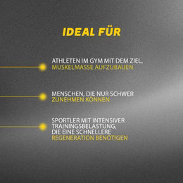 Eignungs-Grafik zu Supreme Gainers 2.0: ideal für Athleten, Menschen und Sportler