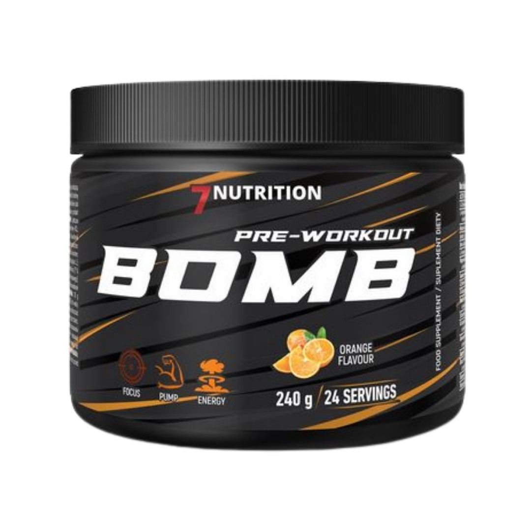 7Nutrition Bomb 240 g Pre-Workout Pulver, Orangengeschmack