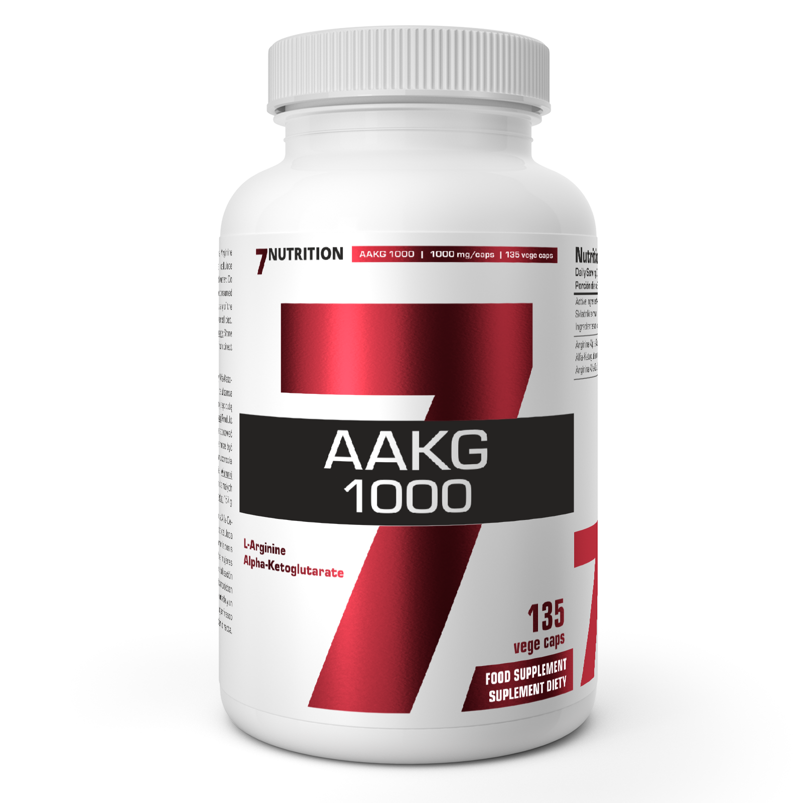 7NUTRITION AAKG 1000 Dose mit 135 veganen Kapseln