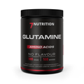 Glutamine 500g supplement jar, no flavour, amino acids label