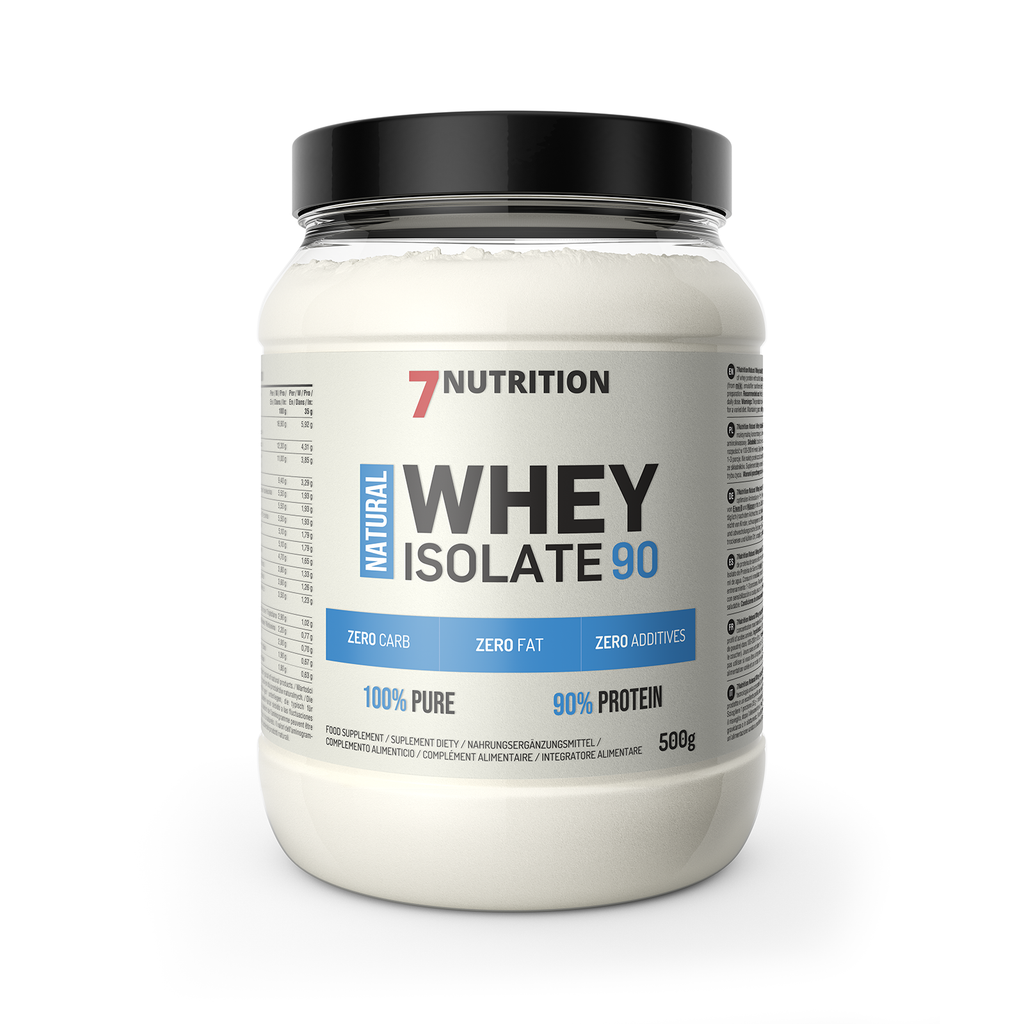 7Nutrition Whey Isolate 90 Proteinpulver, Dose 500 g, weißes Etikett
