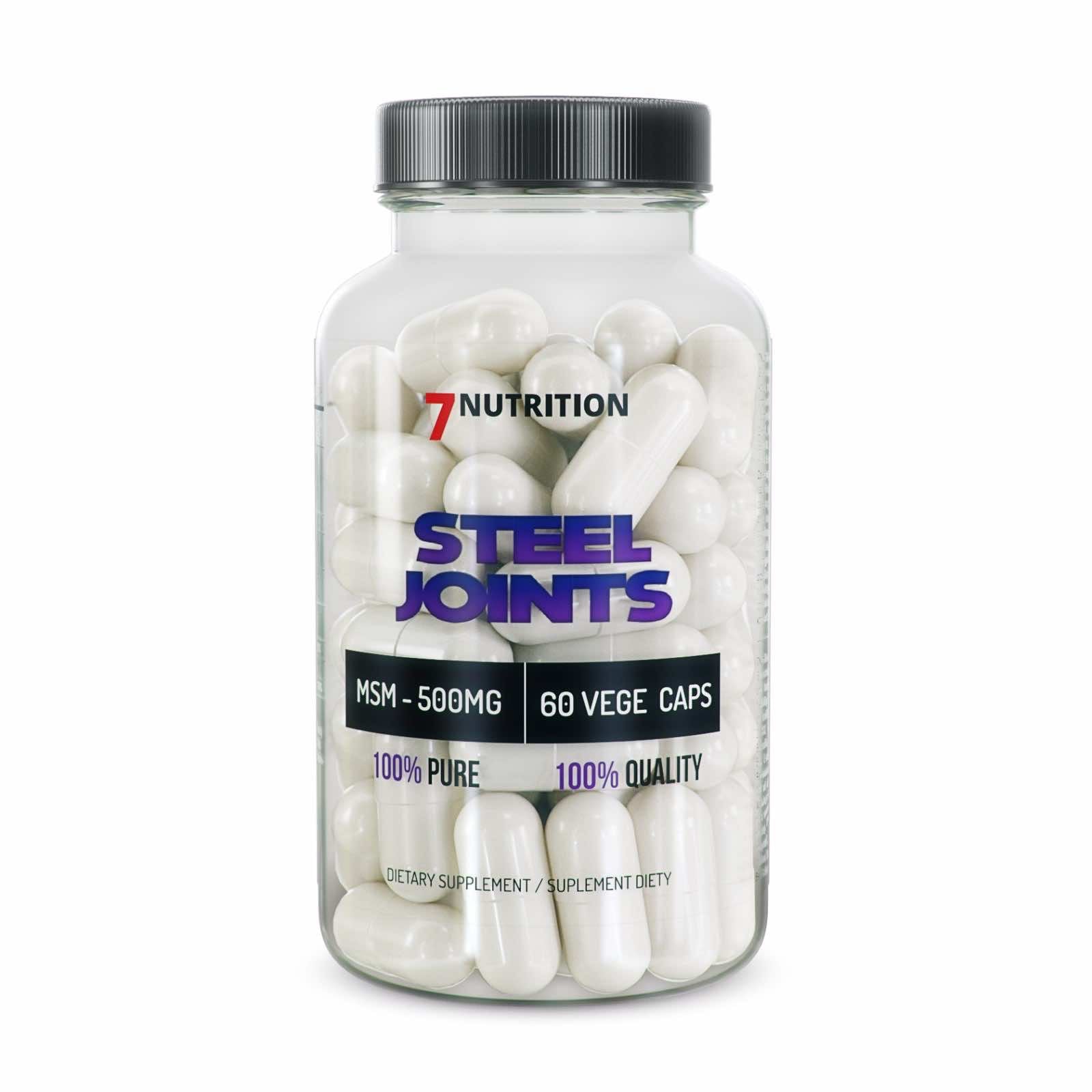 7Nutrition Steel Joints Glasflasche mit weißen VEGE Kapseln, 60 Stück