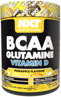 BCAA Glutamine & Vitamin D 360g tub – pineapple flavour label