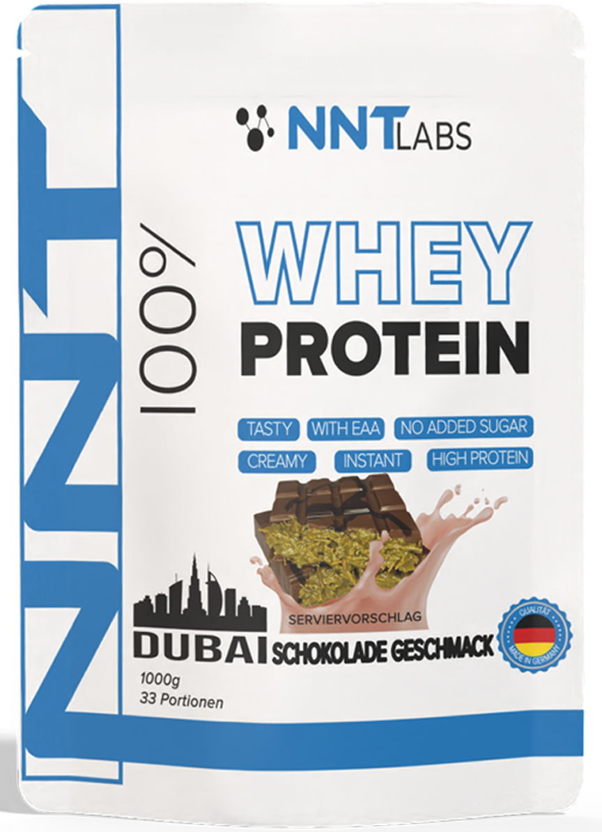 NNT Labs Whey Protein 1000g, Dubai Schokolade, Doypack