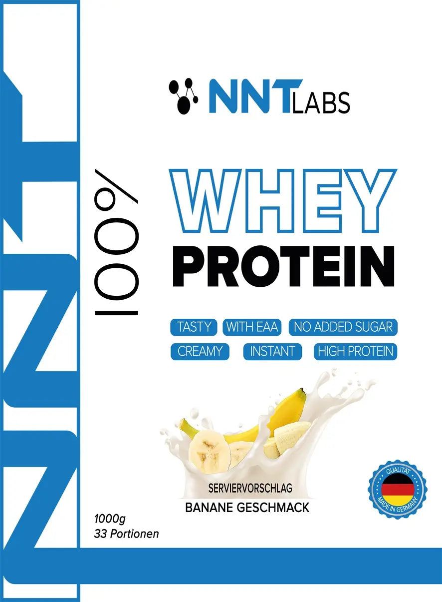 NNT Labs Whey Protein, 1000 g, Banane Geschmack, 33 Portionen