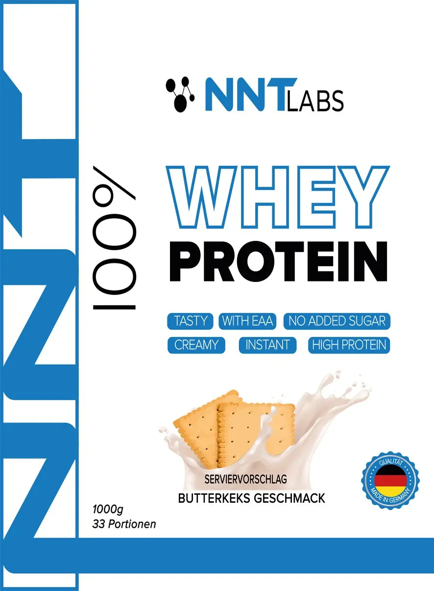 NNT Labs Whey Protein 1000 g, Butterkeks-Geschmack, 33 Portionen