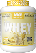 NXT Pure Whey Deluxe banana milkshake protein tub, 2.1 kg