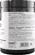 AAKG 2:1 unflavoured supplement jar, back label with ingredients and barcode