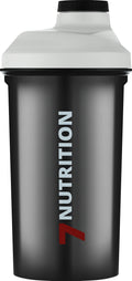 7Nutrition Shaker schwarz, schwarze Trinkflasche mit Deckel