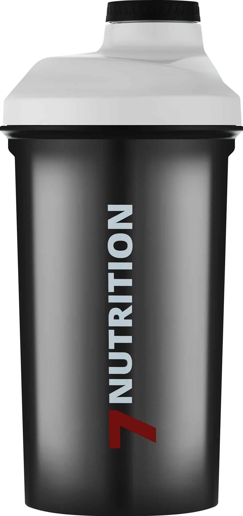 7Nutrition Shaker schwarz, schwarze Trinkflasche mit Deckel