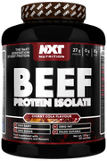 NXT Nutrition Beef Protein Isolate 1.8kg tub, Cherry Cola flavor, front label