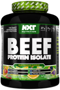 NXT Nutrition Beef Protein Isolate 1.8kg tub, Fruit Pastilles flavour label