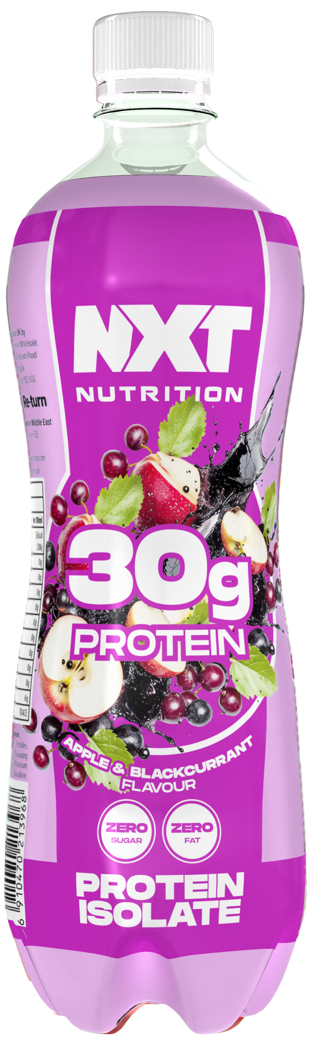 NXT Nutrition Protein Isolate bottle, Apple & Blackcurrant flavor, 500 ml