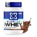 USN BlueLab Whey Chocolate 2000g tub with brown chocolate splash