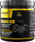 Human Protect CreaSize 300 g Pulverglas mit Zitronenaroma, schwarzes Etikett