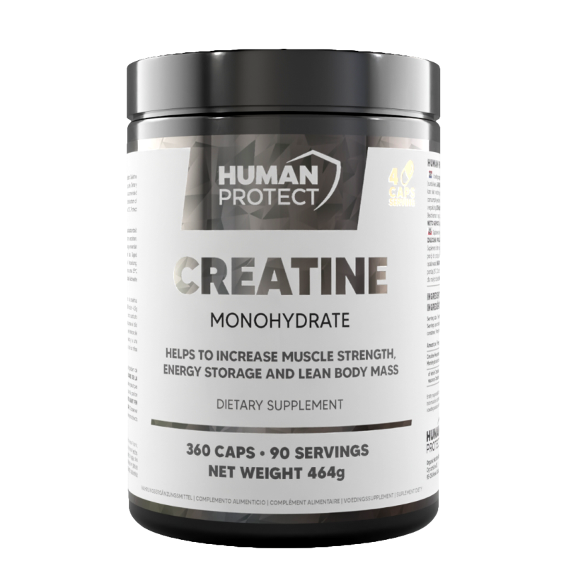 Human Protect Creatine Monohydrat, 360 Kapseln, 464 g Nettofüllmenge