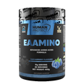 EAAMINO 450g Blue Raspberry tub, front label with 1 scoop serving info