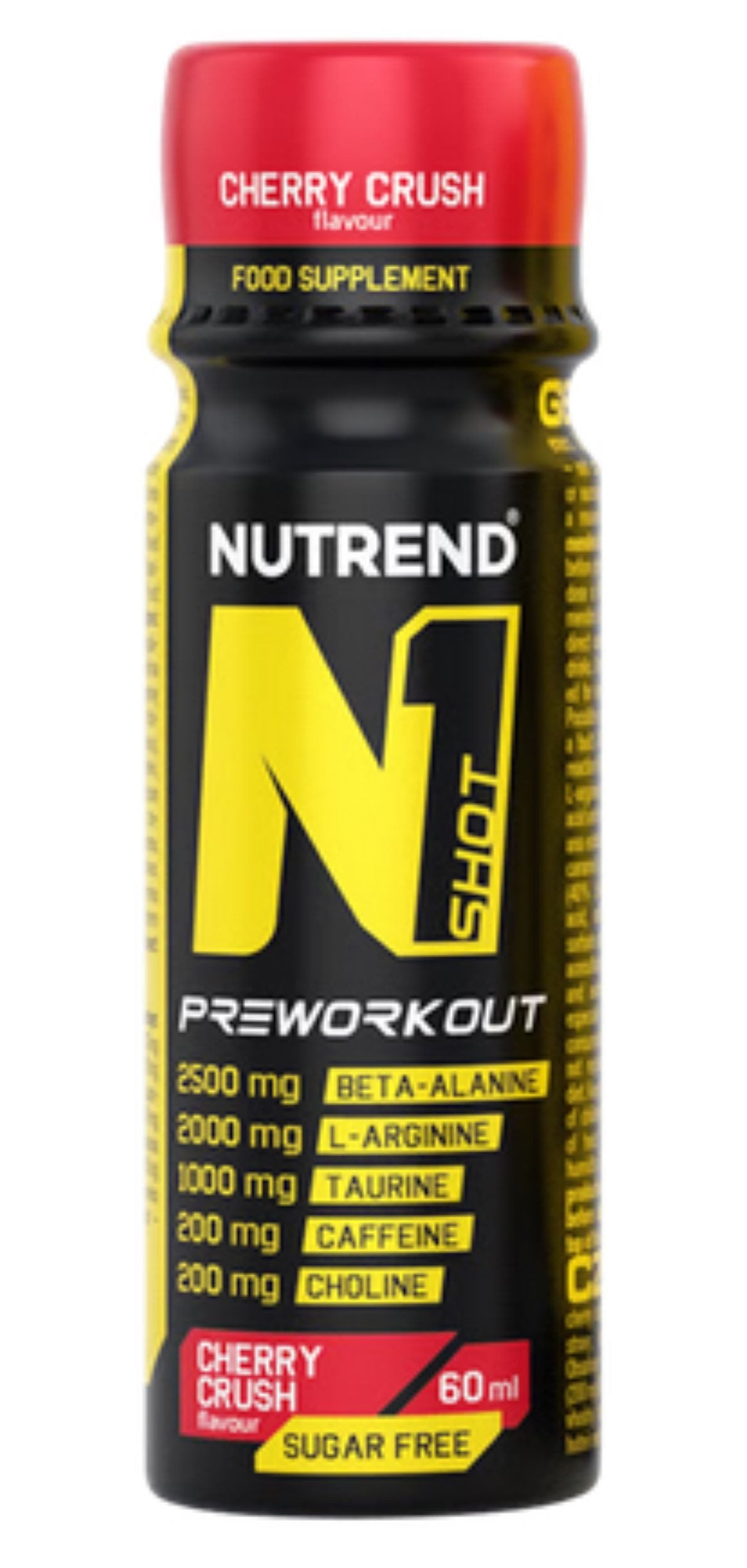 Nutrend N1 Shot Pre Workout 60 ml, Cherry Crush, zuckerfrei
