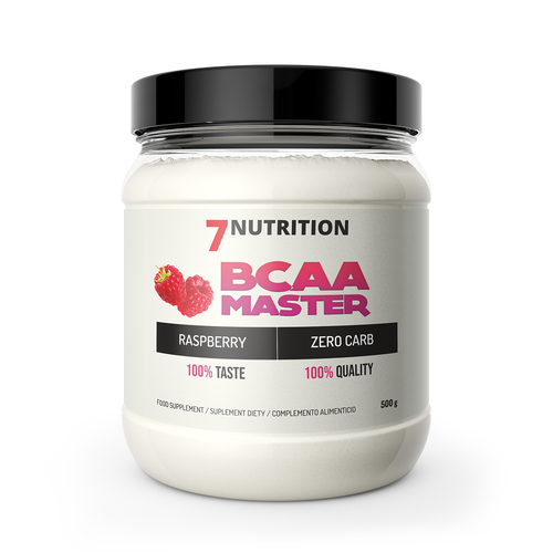 7Nutrition BCAA Master Nahrungsergänzung im Glas, Himbeere, 500 g