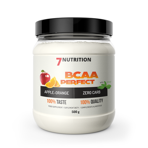 7Nutrition BCAA Perfect Dose 500 g, Apple-Orange, mit Stevia