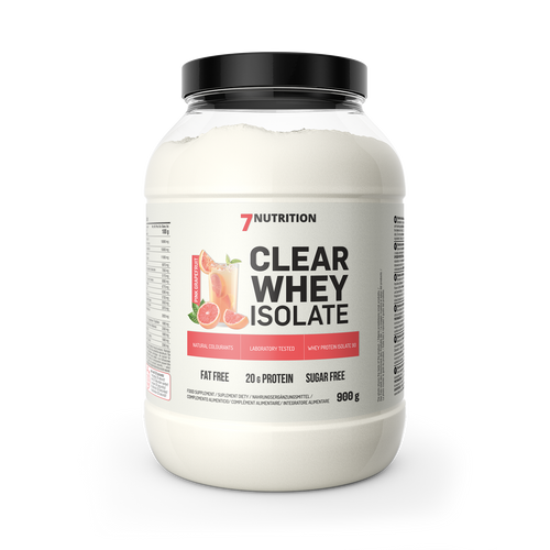 Clear Whey Isolate 900 g tub, Pink Grapefruit flavor, front label