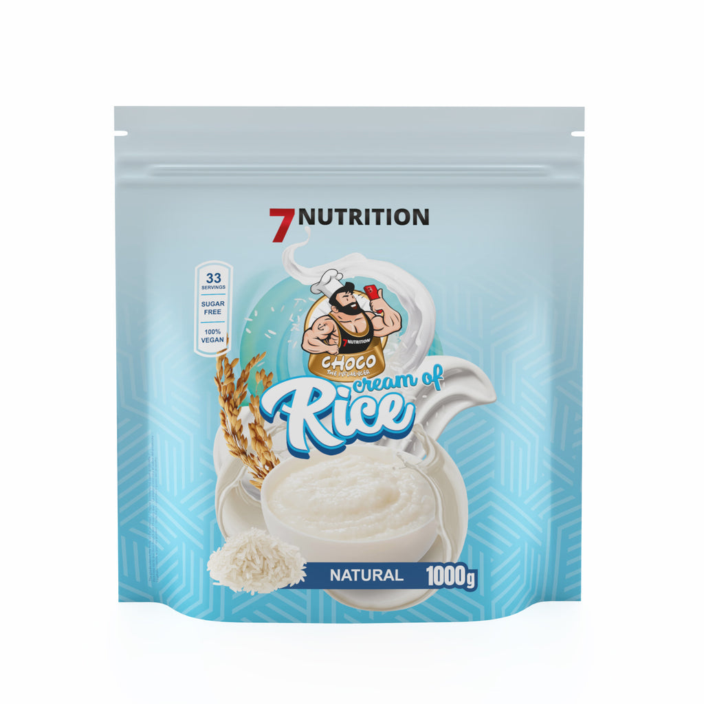 Rice cream powder pouch, Natural 1000 g, with serving bowl illustration
