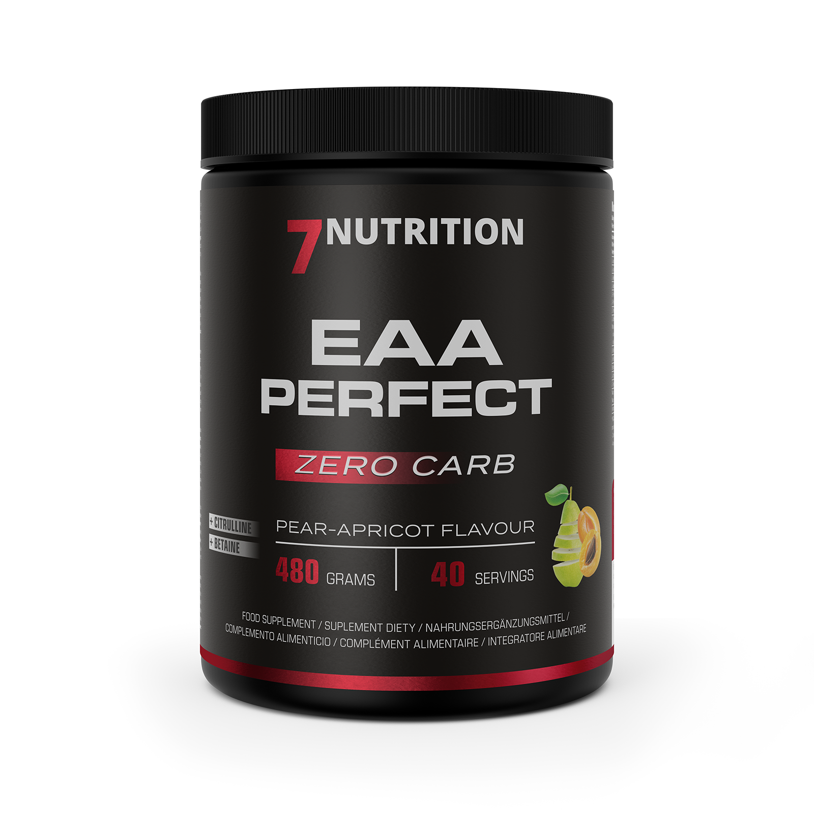EAA Perfect 480g Pulver, Pear-Apricot, Zero Carb, 40 Portionen