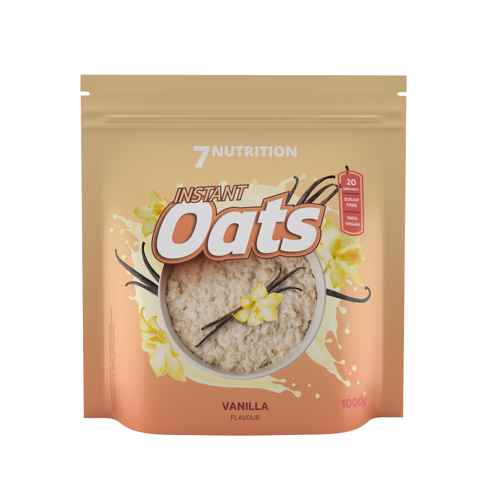 7Nutrition Instant Oats Vanille, 1000 g Packung