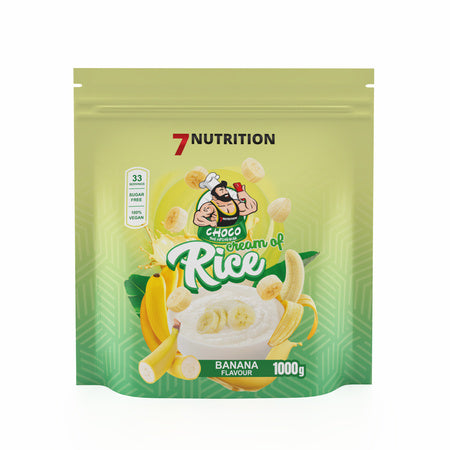 7Nutrition Cream of Rice banana flavor pouch, 1000 g front label
