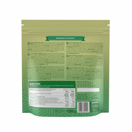 Rückansicht: Choco Cream of Rice Banane 1000 g, Zutaten & Nährwerte