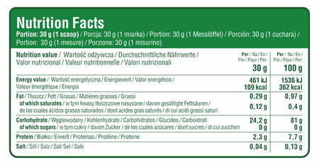 Nutrition Facts: Nährwerte pro Portion 30 g für Choco Cream of Rice Banane