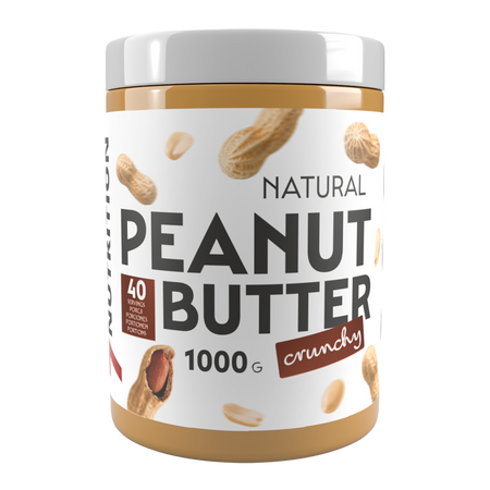 7Nutrition Erdnussbutter Glas, 1000 g, Natural Crunch