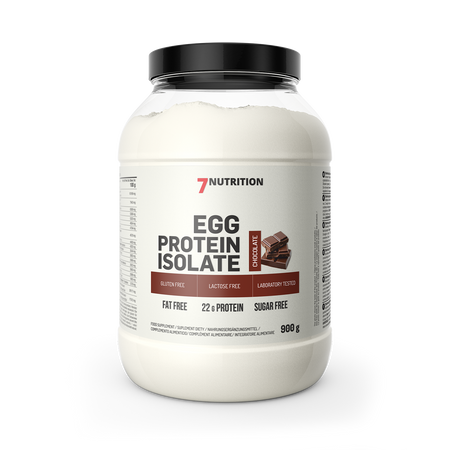 7Nutrition Egg Protein Isolate bottle, 900 g, chocolate flavor front label