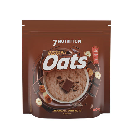 7NUTRITION Instant Oats, Schokolade-Walnuss, 1000 g Beutel
