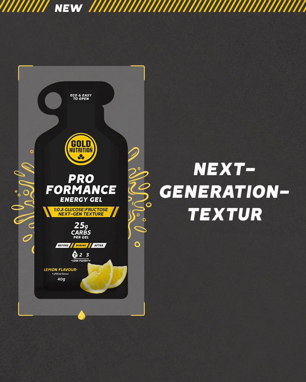 Proformance Energiegel, Next-Generation-Textur, 25 g, Zitrone, ECO-Öffnung