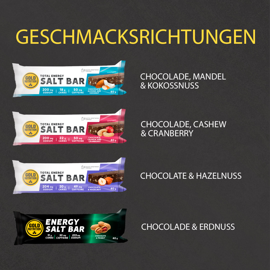 Geschmacksrichtungen-Auswahl: Schoko-Mandel-Kokosnuss, Schoko-Erdnuss, Schoko-Haselnuss