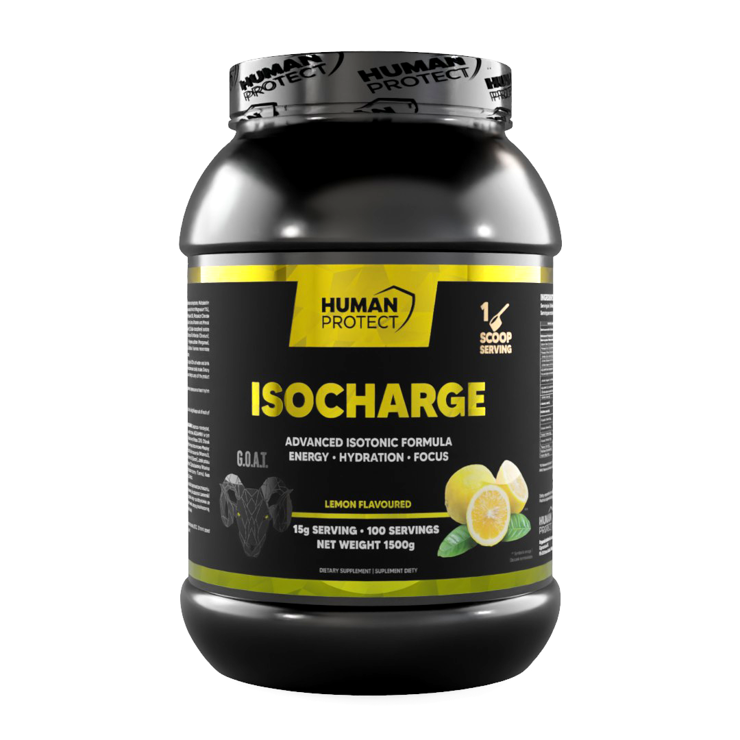 ISOCHARGE 1500g lemon-flavored sports drink powder tub