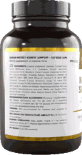 Human Protect Kidneys Support Dose mit 120 Kapseln, Etikett teilweise sichtbar