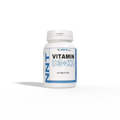 Vitamin D3+K2 Tabletten, 5600 IU, 60 Tabletten in weißer Dose