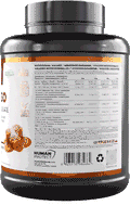 Pure ISO 2000 g Whey-Isolat „Salted Caramel“: Etikett-Detail auf Dose
