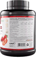 Pure ISO 2000 g Dose, Rückseitenetikett mit Zutaten und Barcode