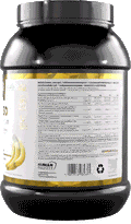 Pure Iso 900 g Banane: Vorderseite der Dose mit gelbem Etikett und Deckel