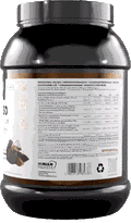 Human Protect Pure Iso 900 g Chocolate Dose, Rückseite mit Nährwertangaben