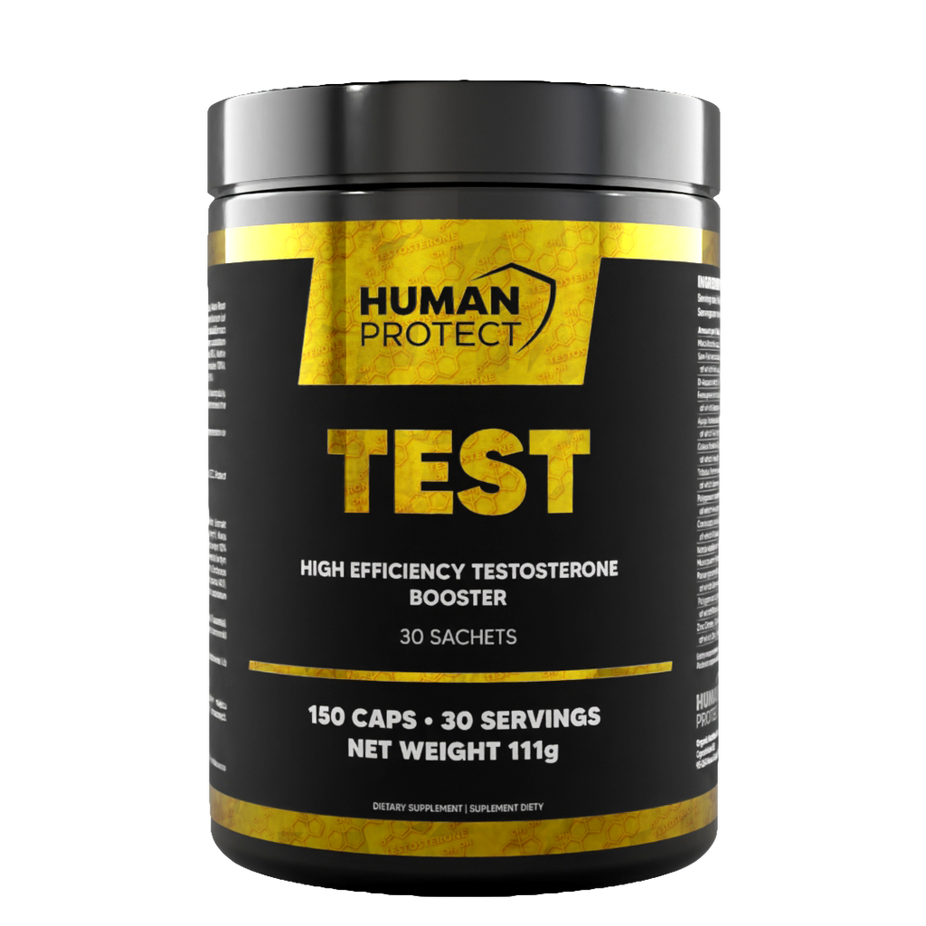 Human Protect TEST High Efficiency Testosterone Booster, Dose mit 150 Kapseln
